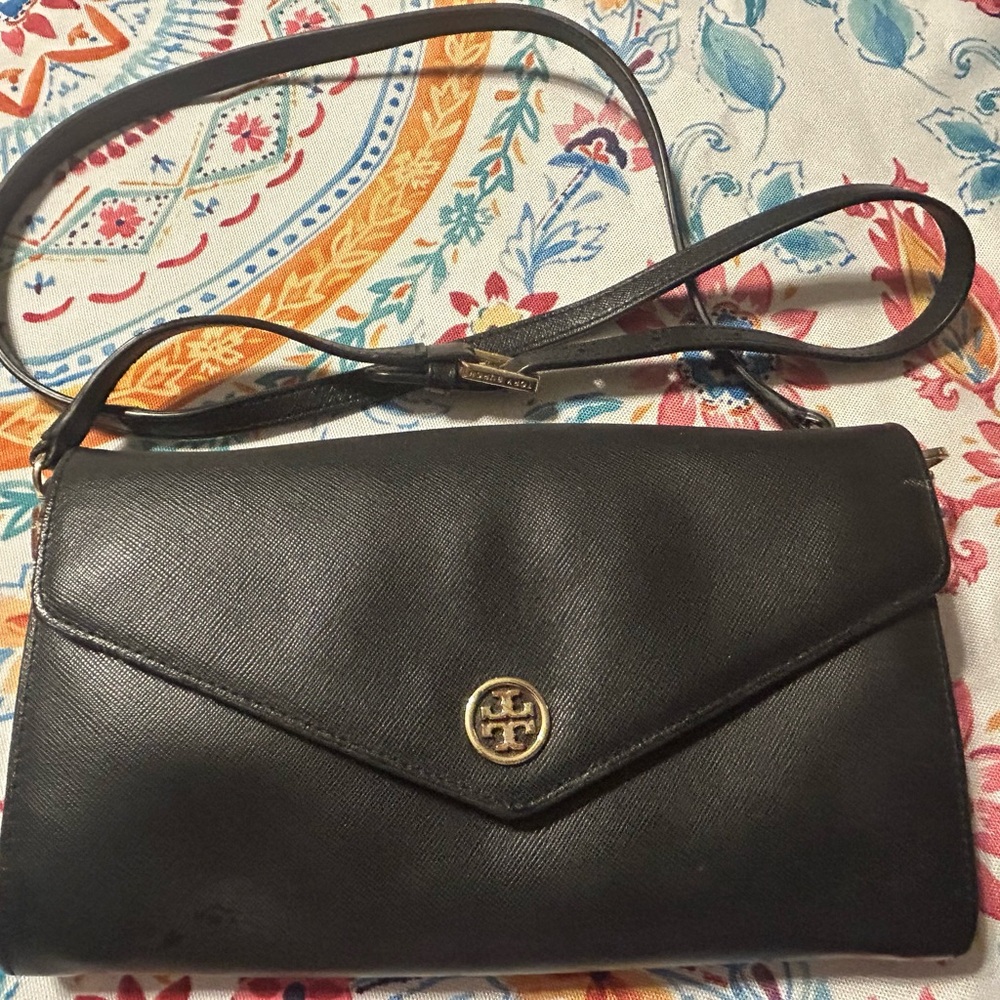 Black Leather Crossbody Bag